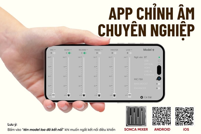 loa d'auris 500 chỉnh qua app