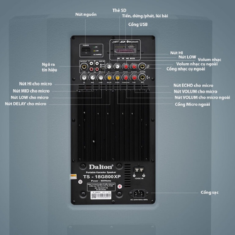 loa dalton ts-12g400xp dễ dàng điều chỉnh âm thanh