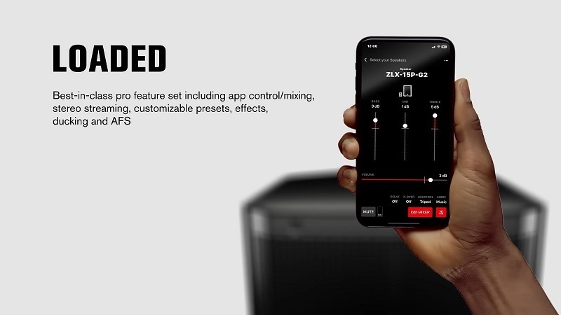 loa ev zlx-12-g2 chỉnh app