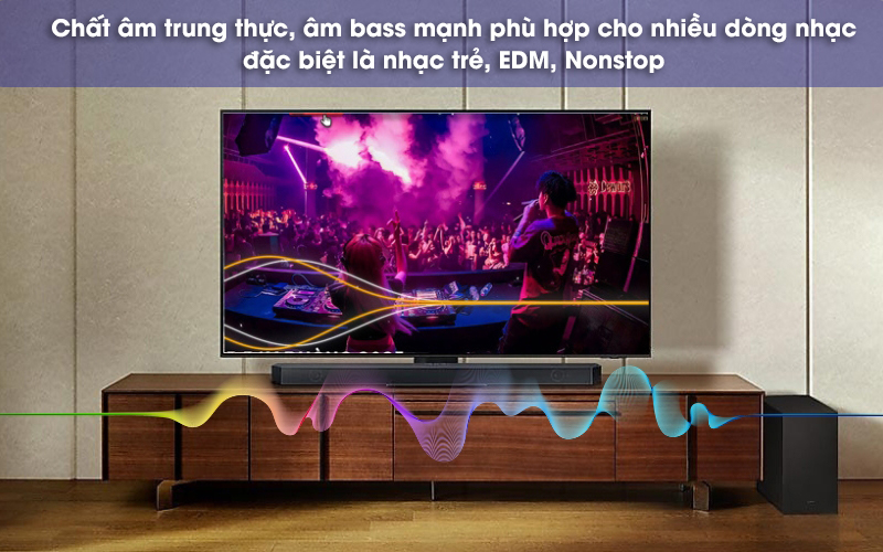 loa hw q630b phù hợp nhất với nhạc trẻ edm nonstop