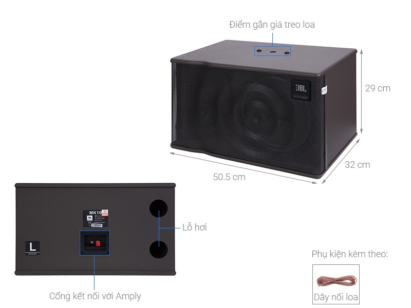 Thông số kỹ thuật của loa karaoke JBL MK10