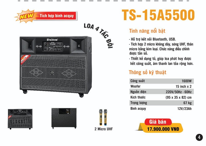 loa karaoke loa dalton ts 15a5500