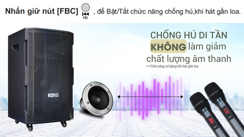 loa karaoke di động acnos 15s1 với khả năng chống hú di tần