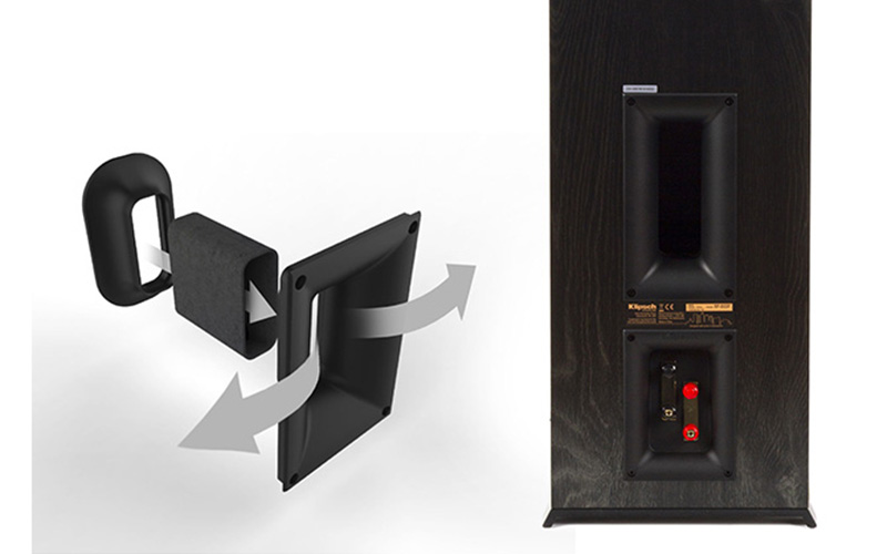 loa Klipsch RP-5000F II có cổng thoát hơi dạng họng kèn
