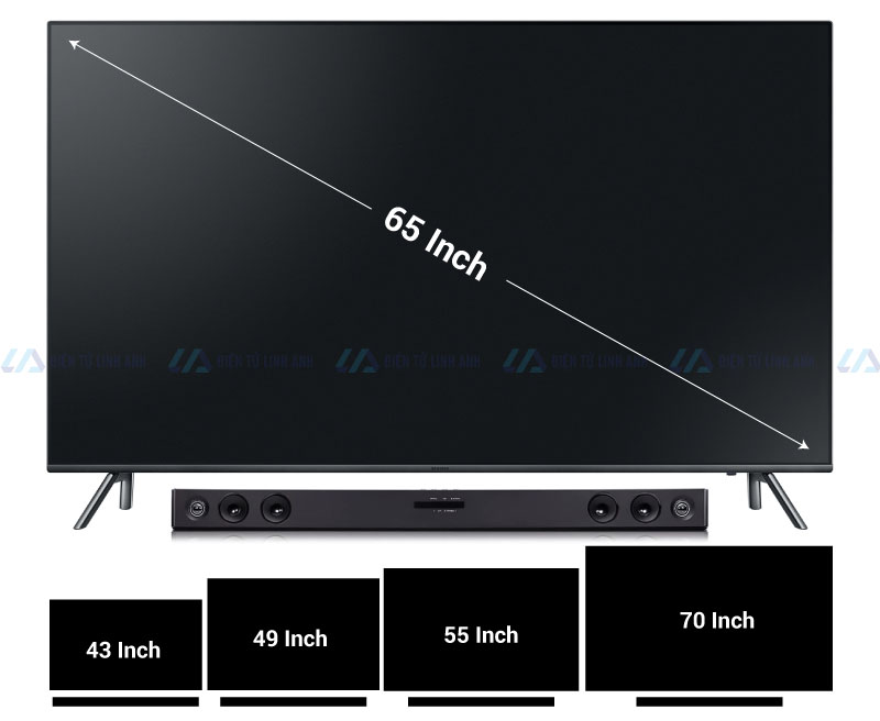 Loa thanh LG SJ3 đặt với tv