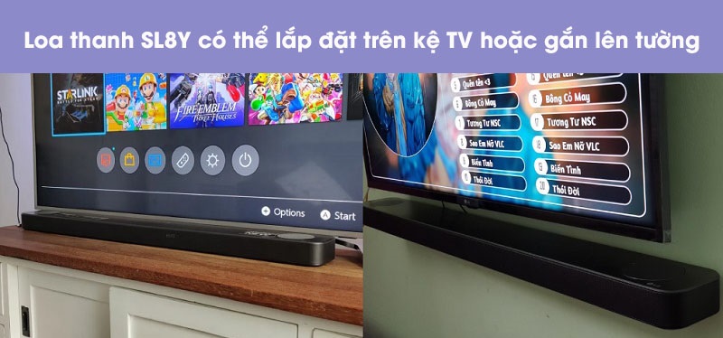 Loa LG SL8Y lắp đặt 