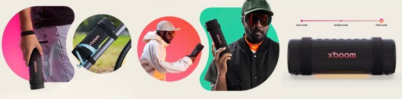 loa lg xboom grab thiết kế năng động