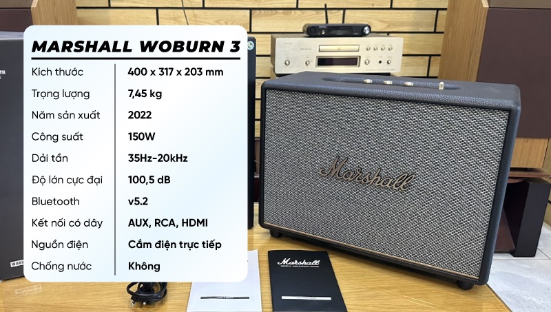 loa marshall cắm điện woburn 3