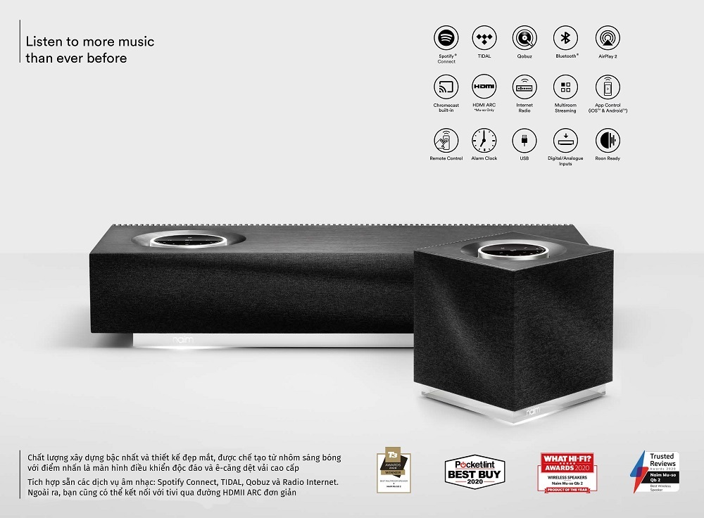 kết nối loa Naim Muso QB 2nd Generation