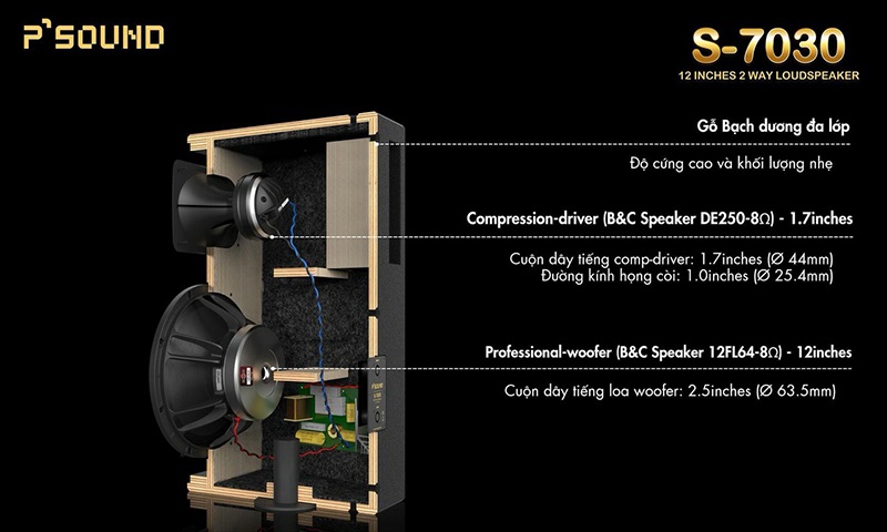 Loa P'SOUND S-7030 thiết kế