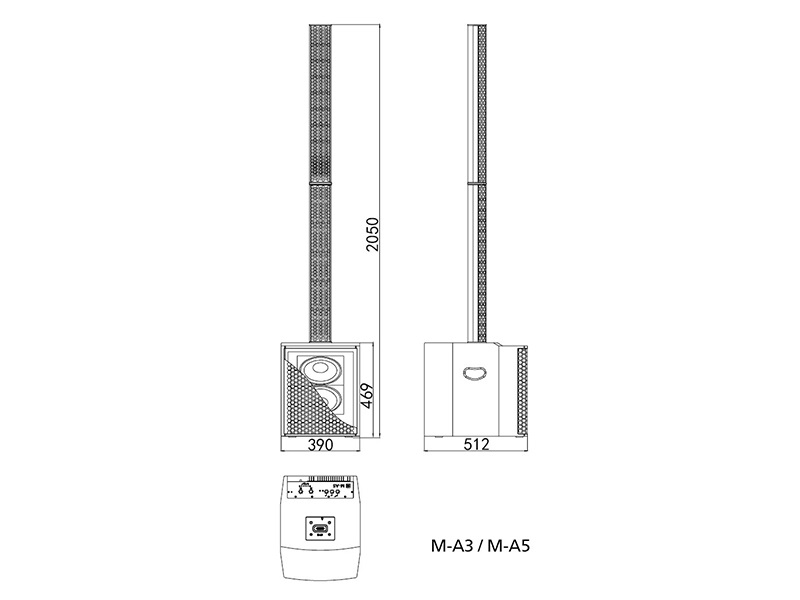 Mô phòng chi tiết loa SE M-A5