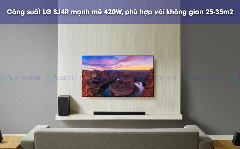 Loa soundbar LG SJ4R có công suất 420W