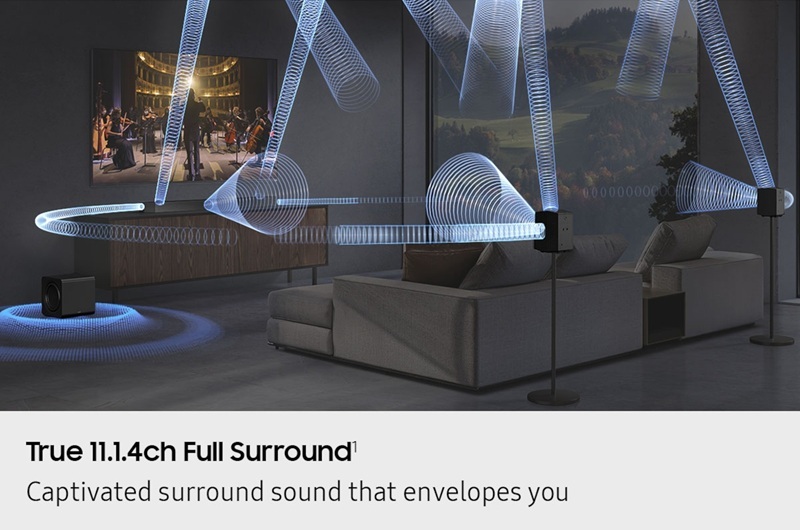 loa soundbar samsung hw-q990h cấu hình 11.1.4 kênh