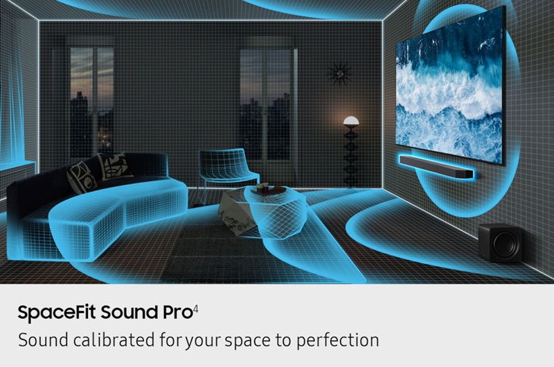 loa soundbar samsung hw-q990h công nghệ spacefit sound pro