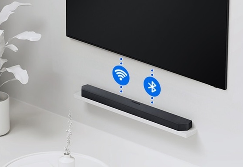 loa soundbar samsung hw-q990h kết nối TV