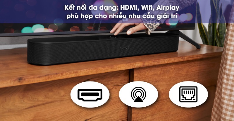 loa soundbar sonos beam sub 4 kết nối đa dạng