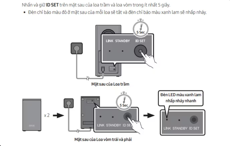 loa sub mất kết nối loa thanh samsung