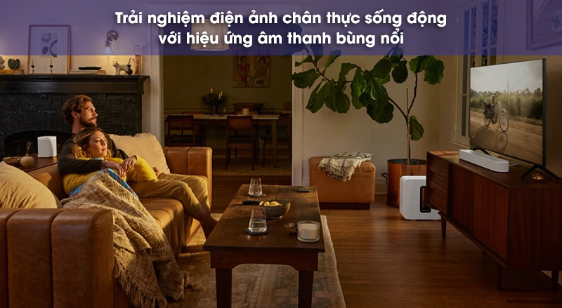 loa soundbar beam 2 sub 4 sonos tăng cường xem phim