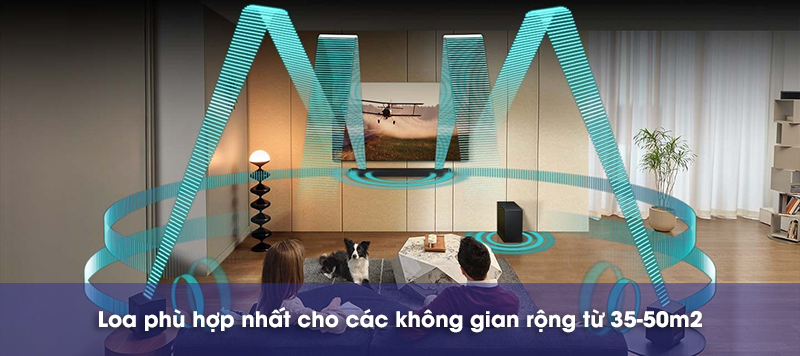 loa thanh hw q990d phù hợp cho không gian rộng