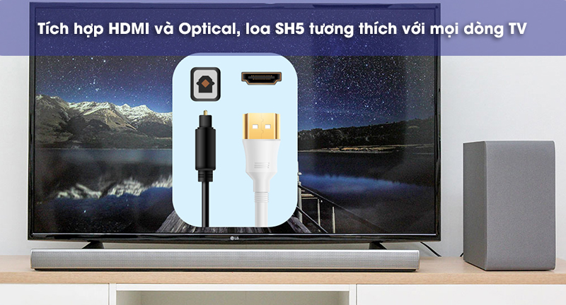 loa thanh sh5 kết nối với tv