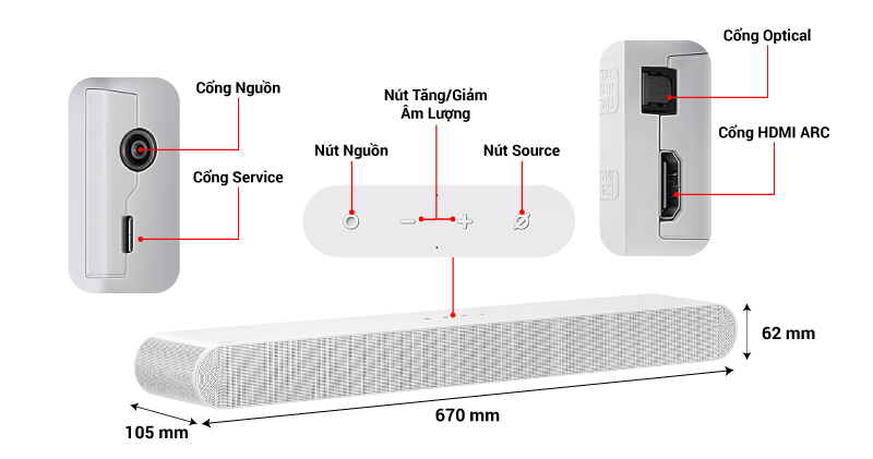 loa thanh soundbar samsung hw s61b