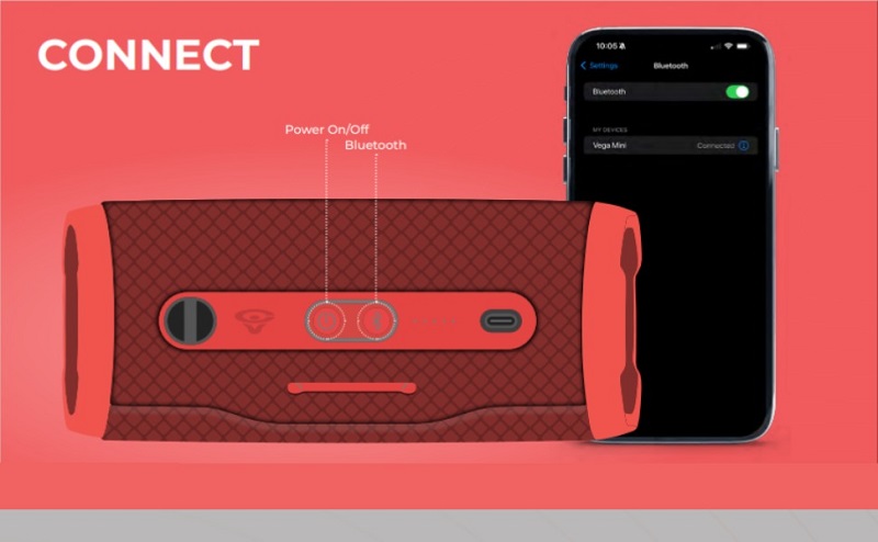 loa vega mini kết nối