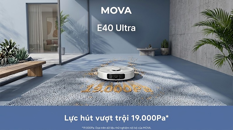 lực hút của robot mova e40 ultra