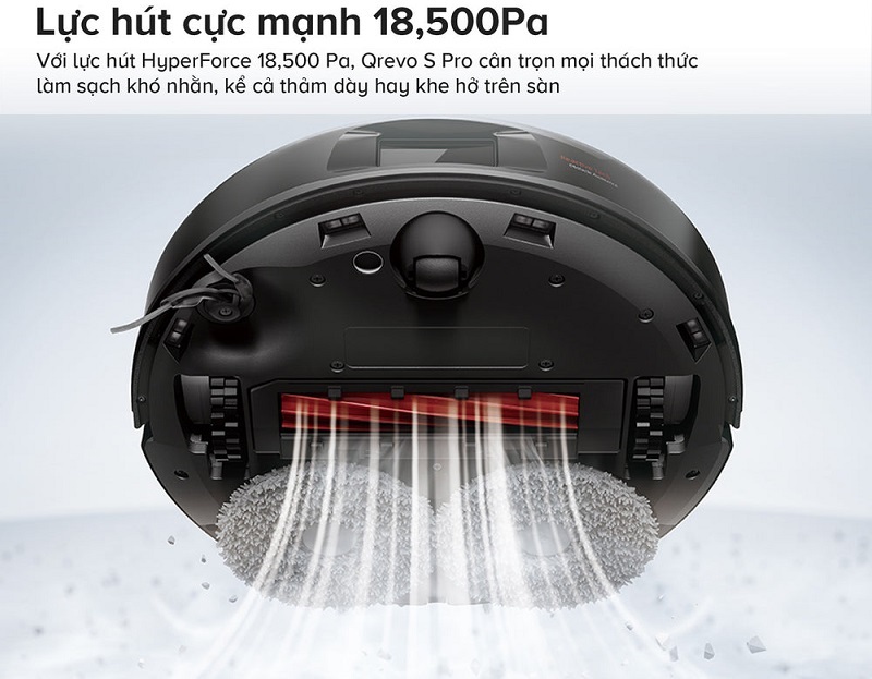 lực hút máy hút bụi roborock qrevo s pro