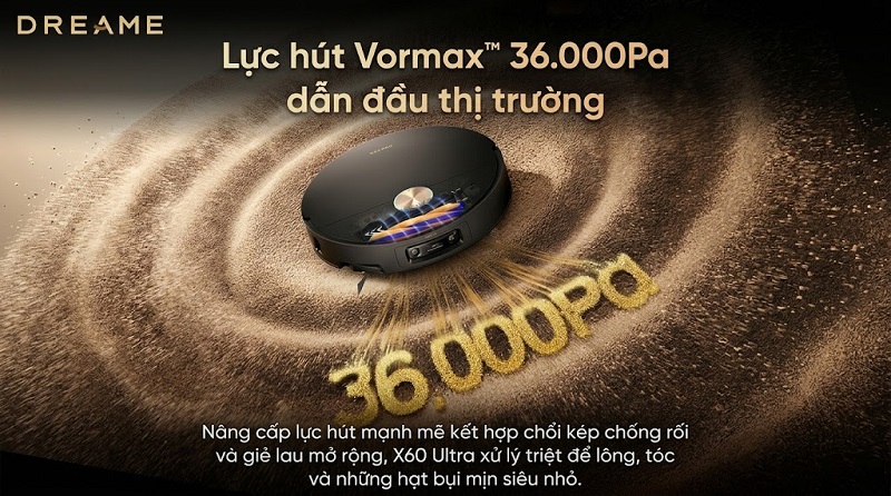 lực hút robot dreame x60 ultra