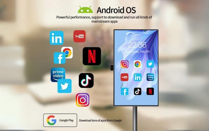 màn hình tomko 27 inch android 13 tích hợp bộ vi xử lí hiện đại