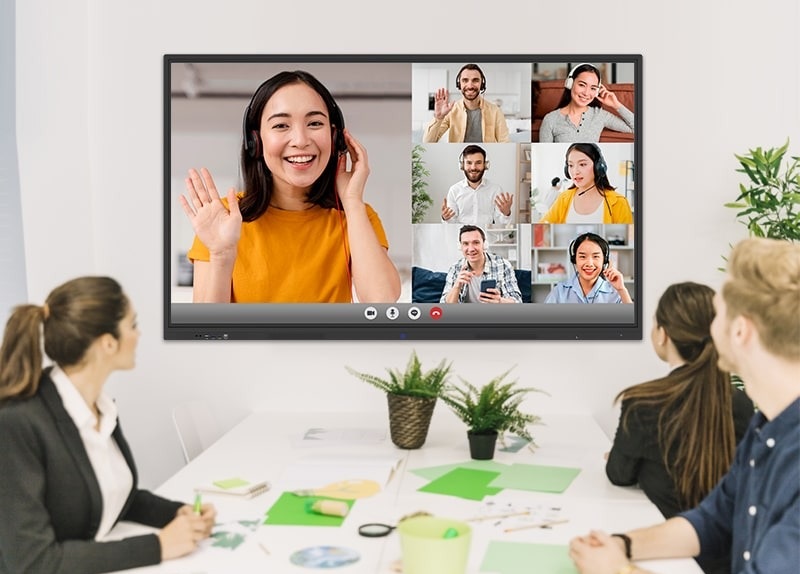 màn tương tác tomko 65inch dùng cho phòng họp