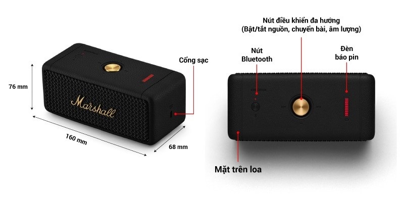 marshall emberton 2 thông số kỹ thuật