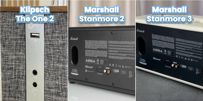 Mặt sau của Klipsch The One 2 vs Marshall Stanmore 