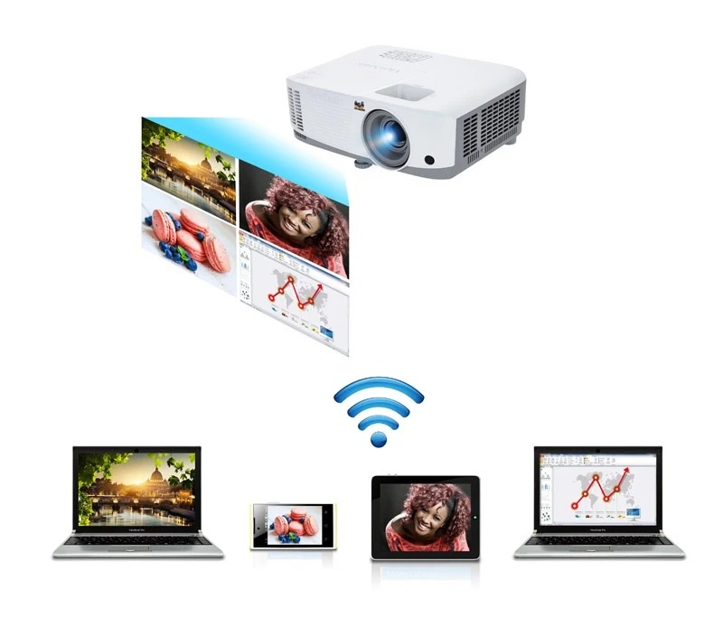 máy chiếu viewsonic pg603w trình chiếu không dây