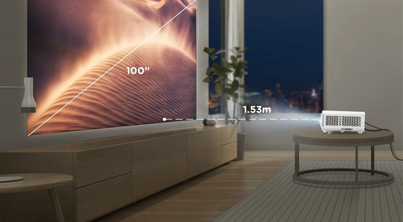 máy chiếu viewsonic x2 thu phóng quang học