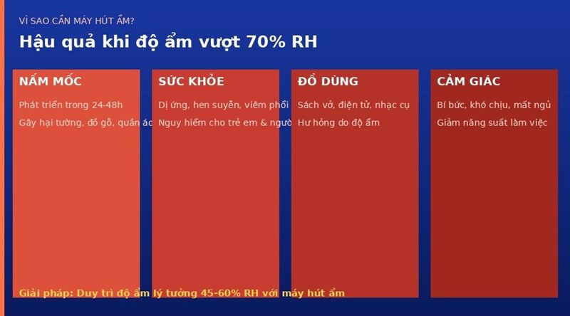 máy hút ẩm hiệu quả độ ẩm