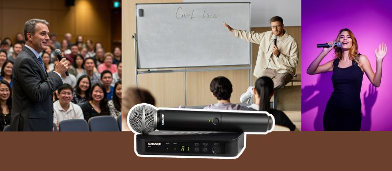 micro shure blx24 sm58 ứng dụng đa dạng