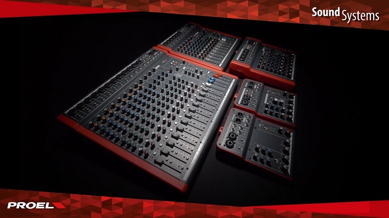 mixer analog proel mq12usb với khả năng trộn âm mở rộng