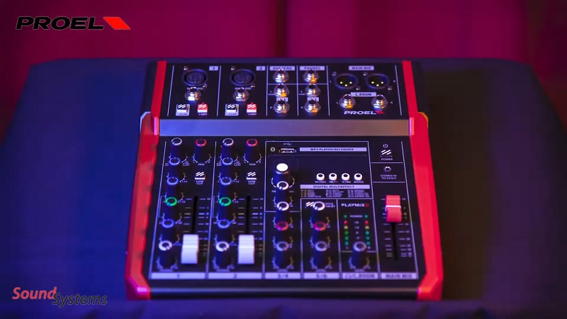 mixer analog proel playmix6 tích hợp bộ xử lí chất lượng cao