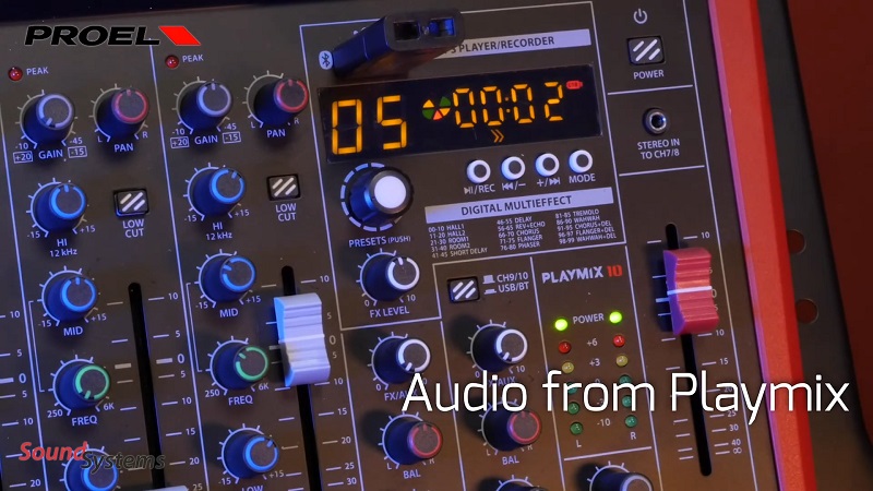 mixer analog proel playmix8 sở hữu nhiều tính năng tiên tiến