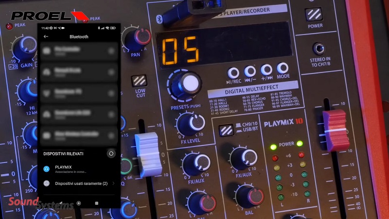 mixer analog proel playmix8 với khả năng kết nối linh hoạt