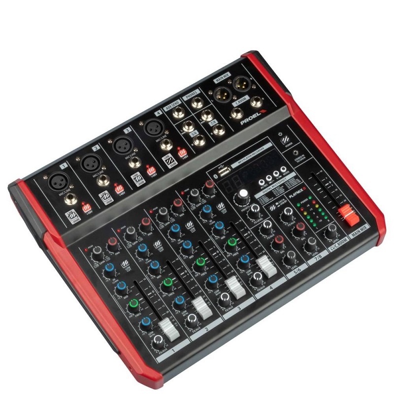 mixer analog proel playmix8 với thiết kế nhỏ gọn