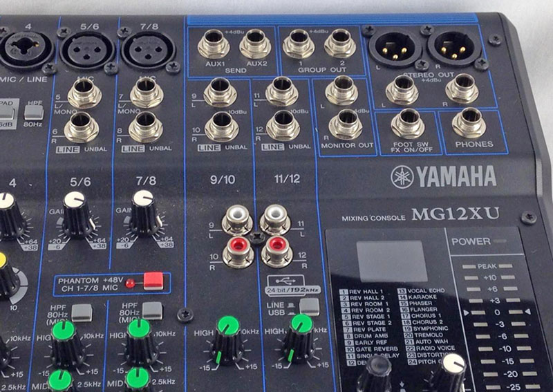 Mixer Yamaha MG12XU tính năng