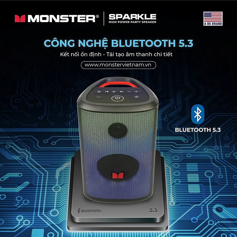 Loa Monster Sparkle kết nối