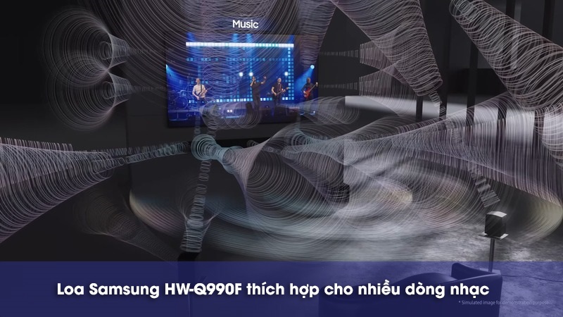 nghe nhạc đa thể loại trên loa samsung q990f