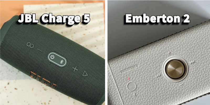 nút bấm loa jbl charge 5 vs marshall emberton 2