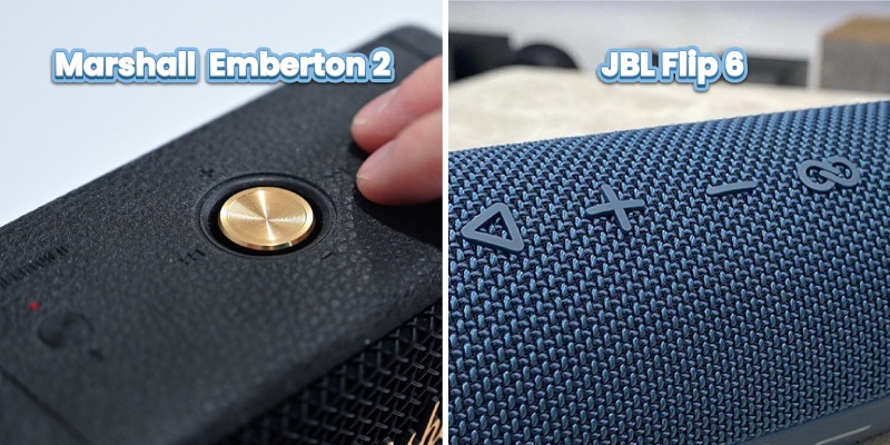 nút bấm loa marshall emberton 2 vs jbl flip 6