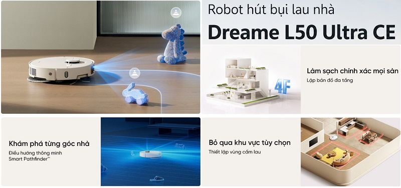 robot dreame l50 ultra ce điều hướng thông minh