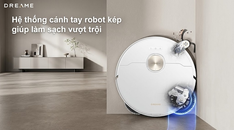robot dreame x40 ultra làm sạch sát mép