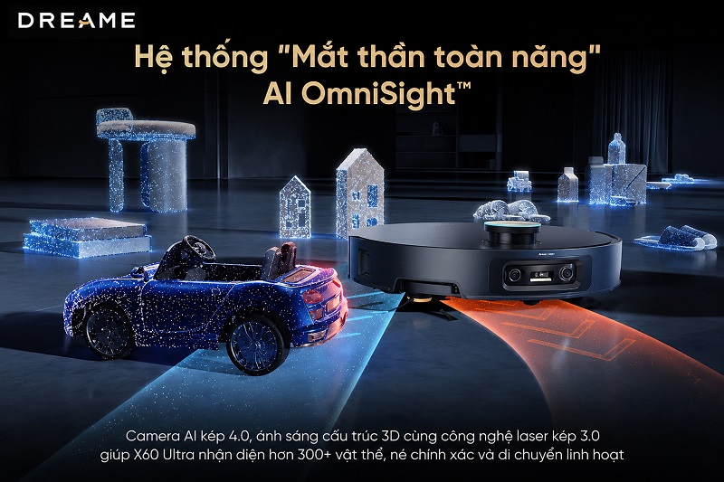 robot dreame x60 ultra tích hợp camera ai